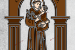 Multilayer San Antonio Padua SVG Laser Cut File 3D Layered Product Image 4