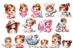 Cute Little Baby Clipart, Little Baby PNG Product Image 5