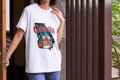 Retro Holiday States Vintage Christmas Map PNG Pack Product Image 5