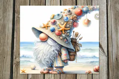 Gnome Beach life | 4 Skinny Tumbler Sublimation designs PL Product Image 5