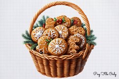 Christmas Baskets Clipart PNG Product Image 1