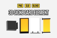 3D Signboard Mockup Pack 2 Product Image 1