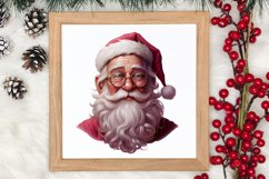 Vintage Black Pink Santa Claus Sublimation Clipart Product Image 4