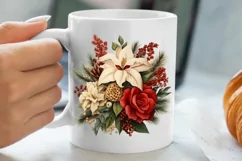 Watercolor Vintage Christmas Clipar, Vintage Christmas Clipa Product Image 5