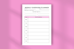 Aesthetic Weekly Overview Planner Template | Editable Canva Product Image 4