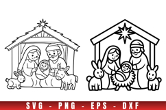 Christmas icon svg, icon png clipart, christmas outline svg Product Image 1