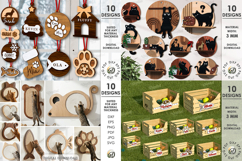 3D Pets Mega bundle laser cut. Pet Memorial SVG. Home decor Product Image 3