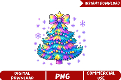Rainbow Christmas Tree Sublimation, Christmas Png Product Image 4