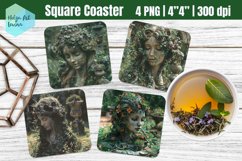 Plants PNG | Square Coaster Sublimation Product Image 1