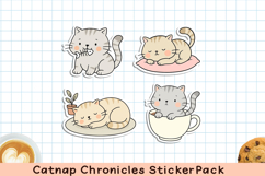 Funny Printable Cat Sticker Pack. PNG. Product Image 3