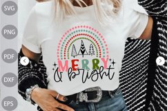 Christmas SVG Design / Merry and Bright SVG Cut Files Product Image 1