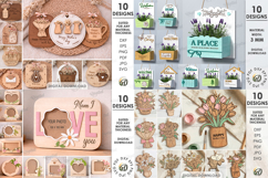 3D Mother's day Mega Bundle Laser cut. Grandma gift SVG Product Image 3