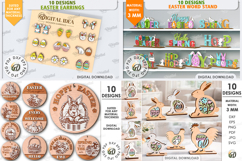 3D Easter Mega Bundle laser cut. Christian home decor Product Image 3