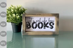 Just A Girl Who Loves Books SVG Cut Files/ Reading Quote SVG Product Image 3