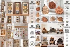 3D Fall Mega Bundle laser cut. Autumn decor. Farmhouse SVG Product Image 3
