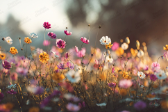 Soft Wildflower Meadow Background with Warm Golden Light Product Image 1