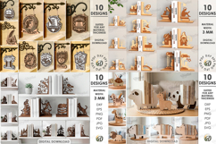 3D Reading Mega Bundle Lasercut. Books SVG. Library decor Product Image 3