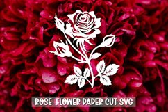 Rose Flower SVG I Rose Flower Vinyl Decal, Paper Cut Rose Product Image 1