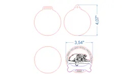 Dog Medal English bulldog SVG laser cut files for Glowforge Product Image 4