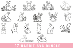 17 Rabbit Svg Bundle | SVG Cut files | Cricut Product Image 1