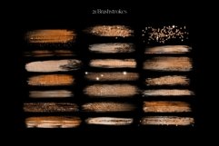 Copper Glitter and Foil Brushstroke Clipart Product Image 2