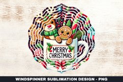 Merry Christmas Wind Spinner Sublimation Design Product Image 1