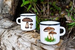 Vintage Watercolor Mushrooms, Junk Journal Mushroom Product Image 5