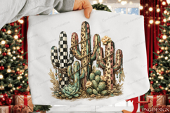 Boho Desert Cactus PNG Design | Western Cactus Sublimation Product Image 5