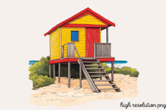 Watercolor Coastal Clipart PNG Product Image 1
