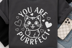 You Are Purrfect Svg, Funny Cat Pun Svg, Positive Quote Svg. Product Image 6