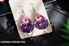 Valentines Day Teardrop Sublimation- Valentines Day Earring Product Image 1