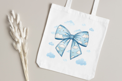 Minimalist Cloudy Sky Coquette Bow Clipart Product Image 5