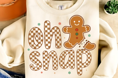 Oh Snap Gingerbread Christmas PNG, Oh Snap PNG, Christmas Product Image 3