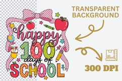 Happy 100 Days of School PNG, 100th Day of School Shirt Product Image 3