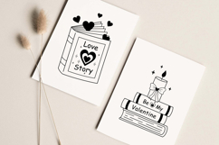Valentine bookish clipart, Romance books png, Valentines day Product Image 5
