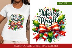 watercolor christmas clipart, christmas png Product Image 1