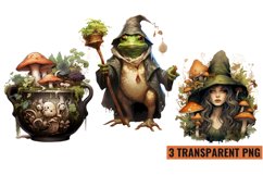 Watercolor Woodland Witch Halloween sublimation , PNG Product Image 1