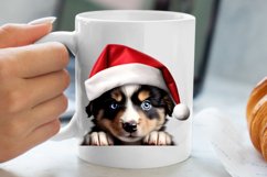 Christmas Peeking Dogs Clipart, Christmas PNG Product Image 1