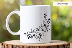 Orchid Floral Corner SVG Product Image 5