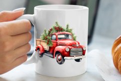 Christmas Cars Watercolor clipart, Christmas Cars Clipart Product Image 5