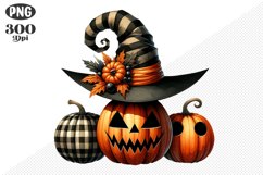Halloween Pumpkins Sublimation - Clipart PNG Design Product Image 1