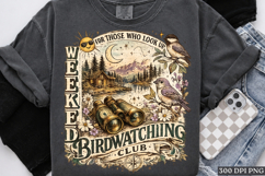 Weekend Birdwatching Club Vintage Nature PNG Design Art Product Image 1