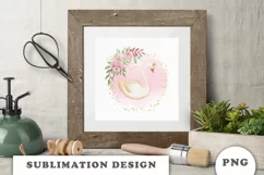 Princess Swan Floral PNG Product Image 5