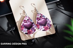Valentines Day Teardrop Sublimation- Valentines Day Earring Product Image 1