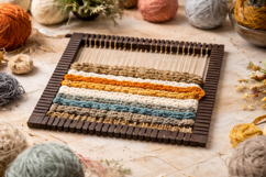 Weaving loom square 4 side small digital download file fiber Product Image 5