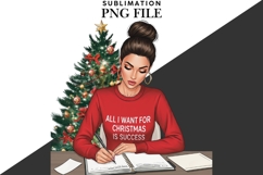 Christmas motivational women png design for T-shirts Product Image 2