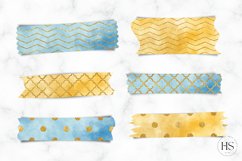 12 Digital Watercolor Washi Tape, Digital Watercolor Sticker Product Image 2