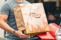 Restaurant Delivery Paper Bag Mockup Product Image 5