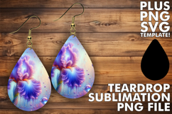 Charming TEARDROP Earrings Design, 3D Flower Product Image 1