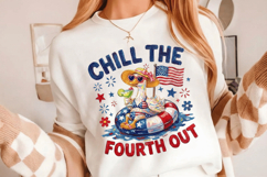 Chill the Fourth Out Goose PNG T-Shirt|4th of July PNG Subli Product Image 5